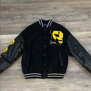A$ap Rocky Black Awge Smiley Kapital Acid Varsity Jacket Size Medium